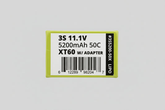 Battery 3s 11.1v 5200mah 50c xt60 w/ adapter lipo