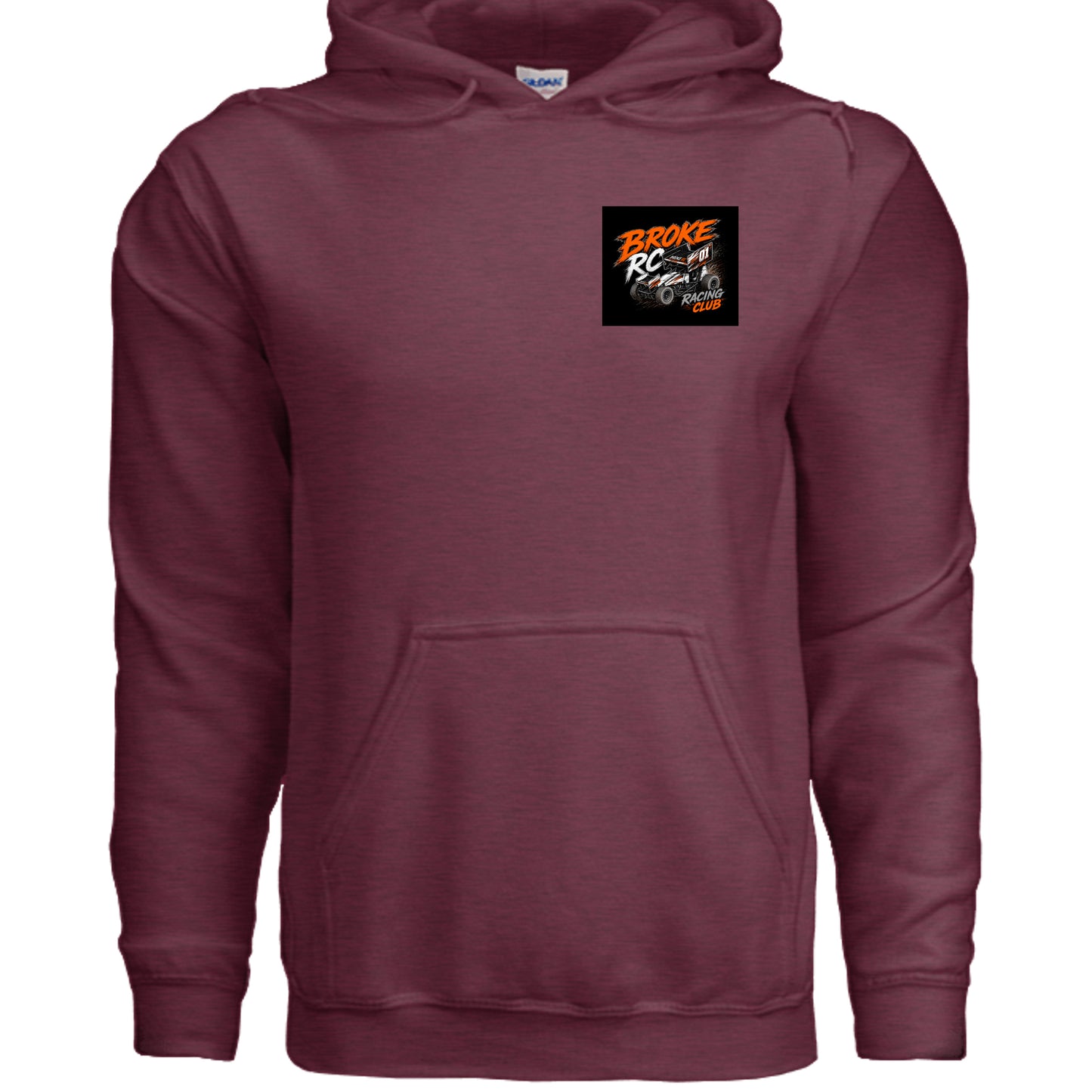 Heather Dark Maroon - G185 - FRONT