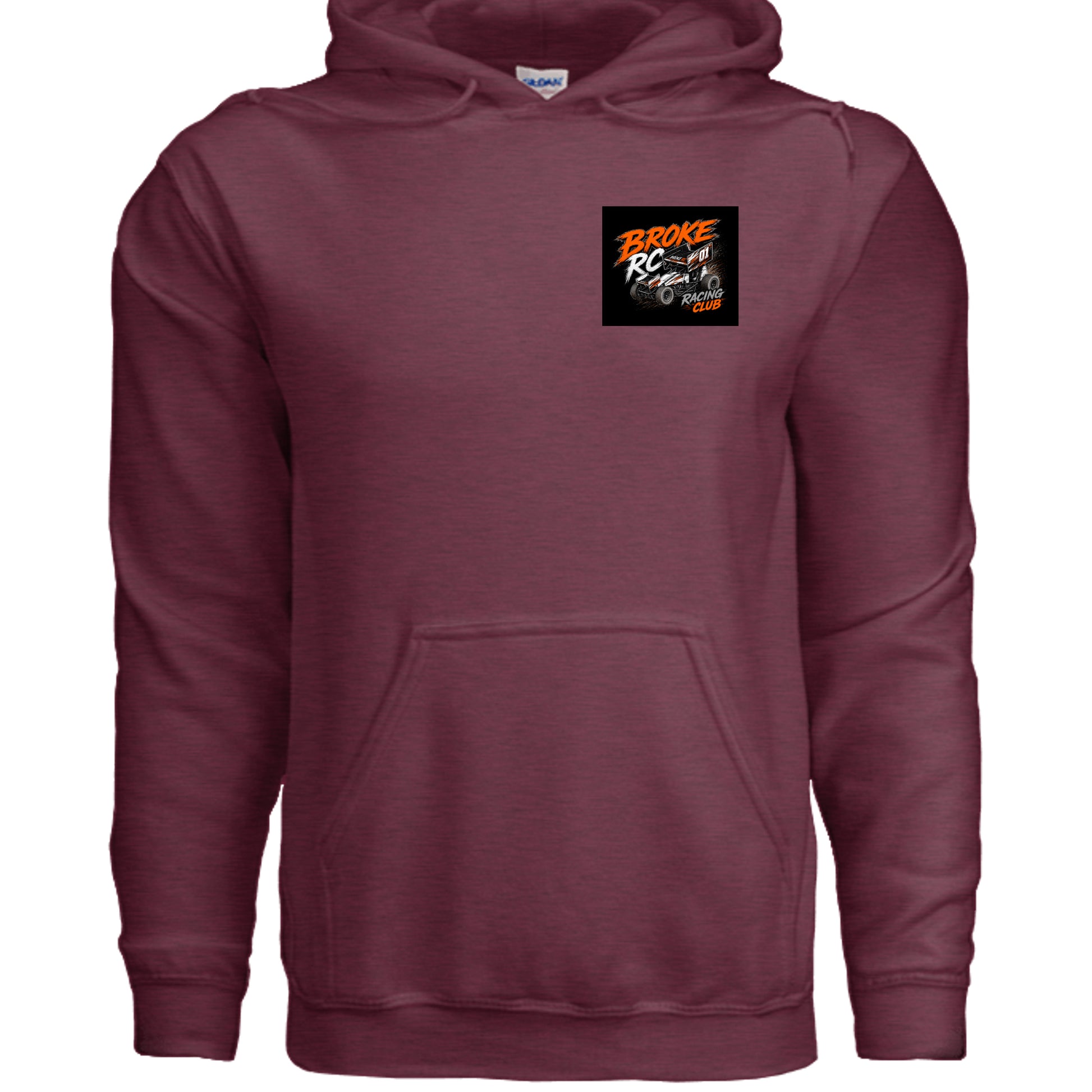 Heather Dark Maroon - G185 - FRONT