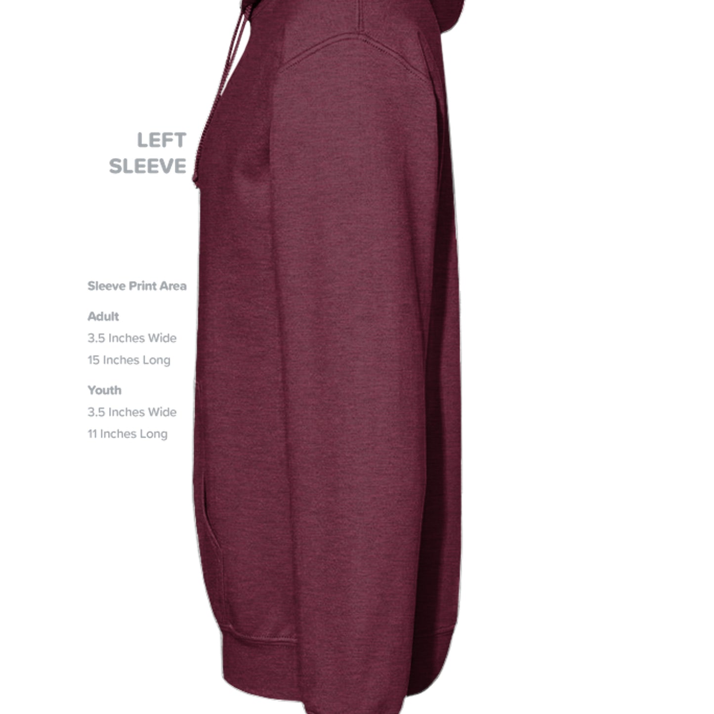 Heather Dark Maroon - G185 - SLEEVE_LEFT