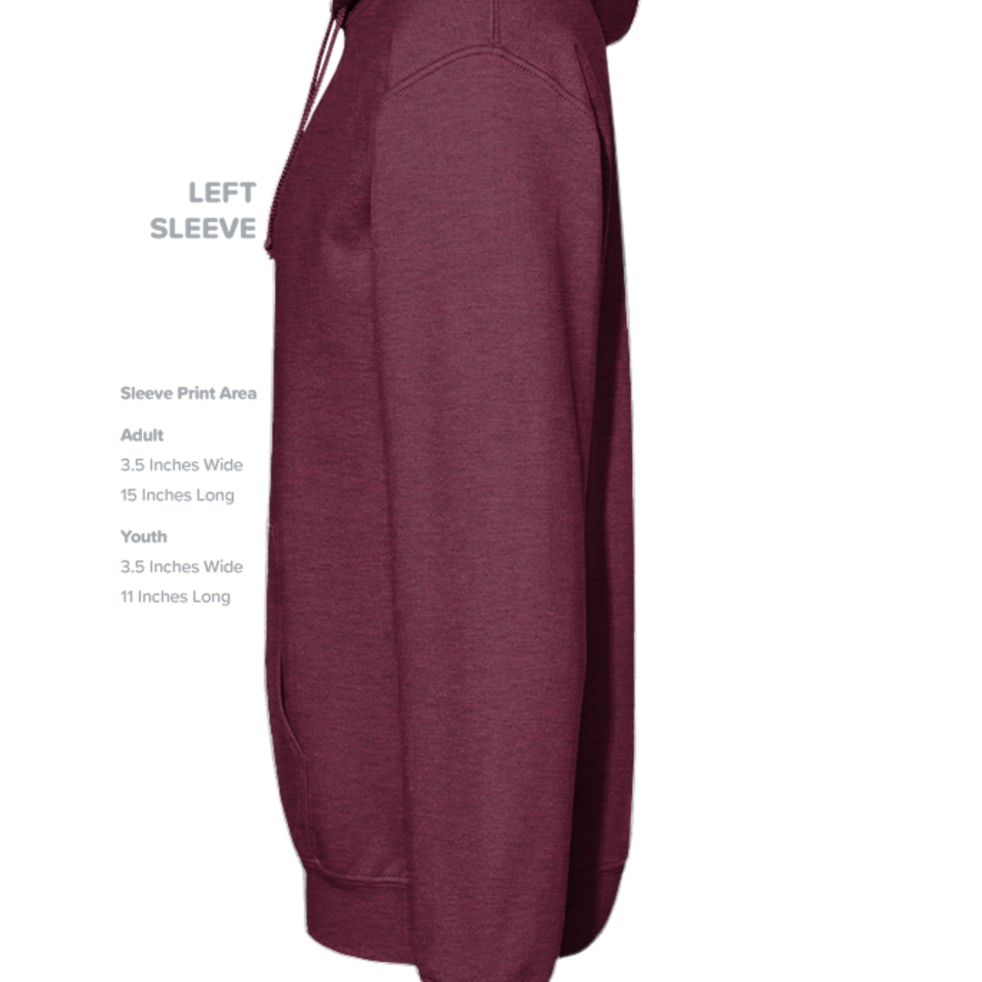 Heather Dark Maroon - G185 - SLEEVE_LEFT