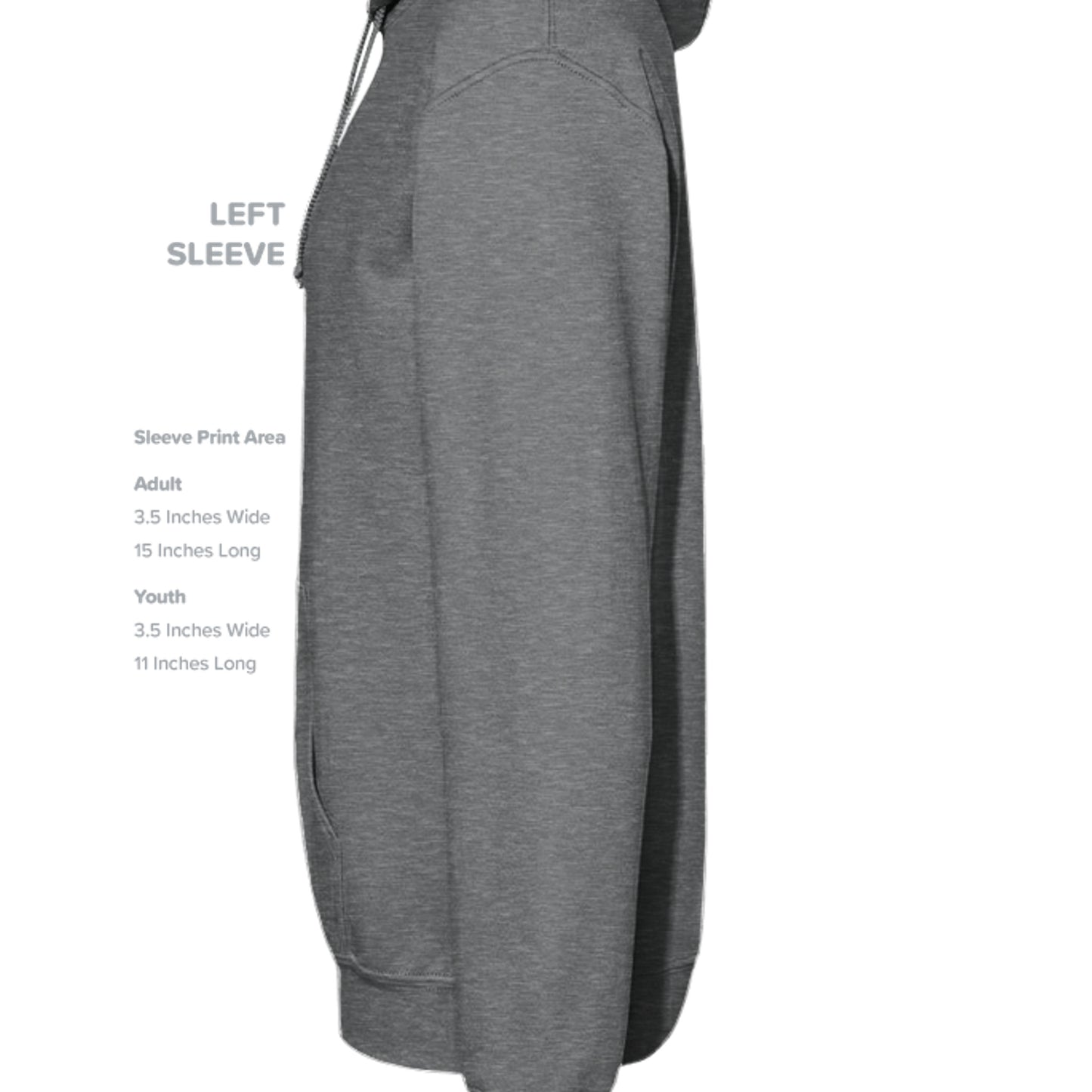 Fan Charcoal Heather - G185B - SLEEVE_LEFT