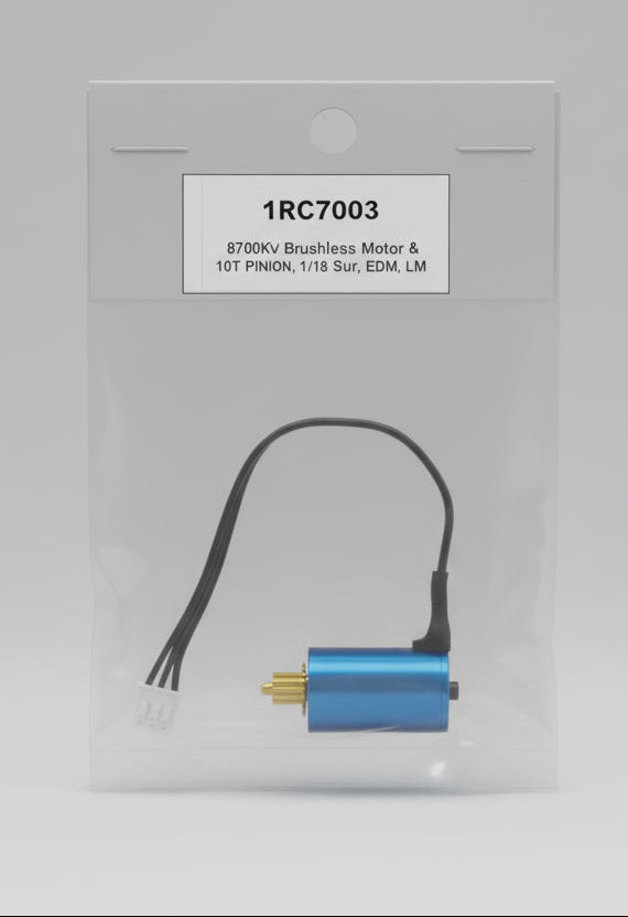 8700Kv brushless motor & 10T pinion 7003