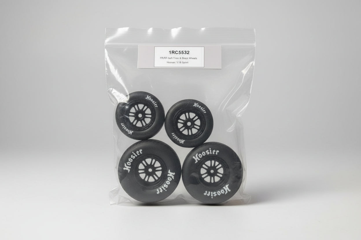 Fr & Rr tires & black wheels hoosier 5532