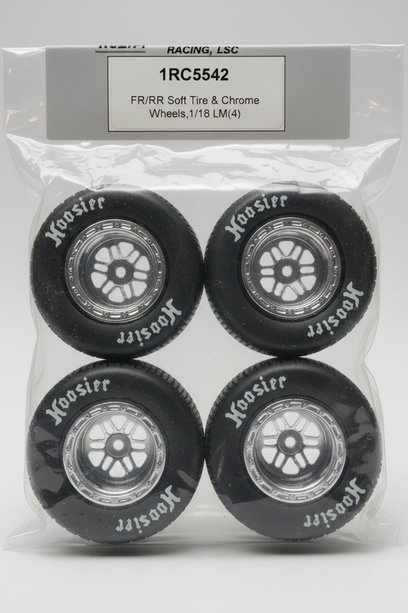Fr/Rr soft tires & chrome wheels 5542