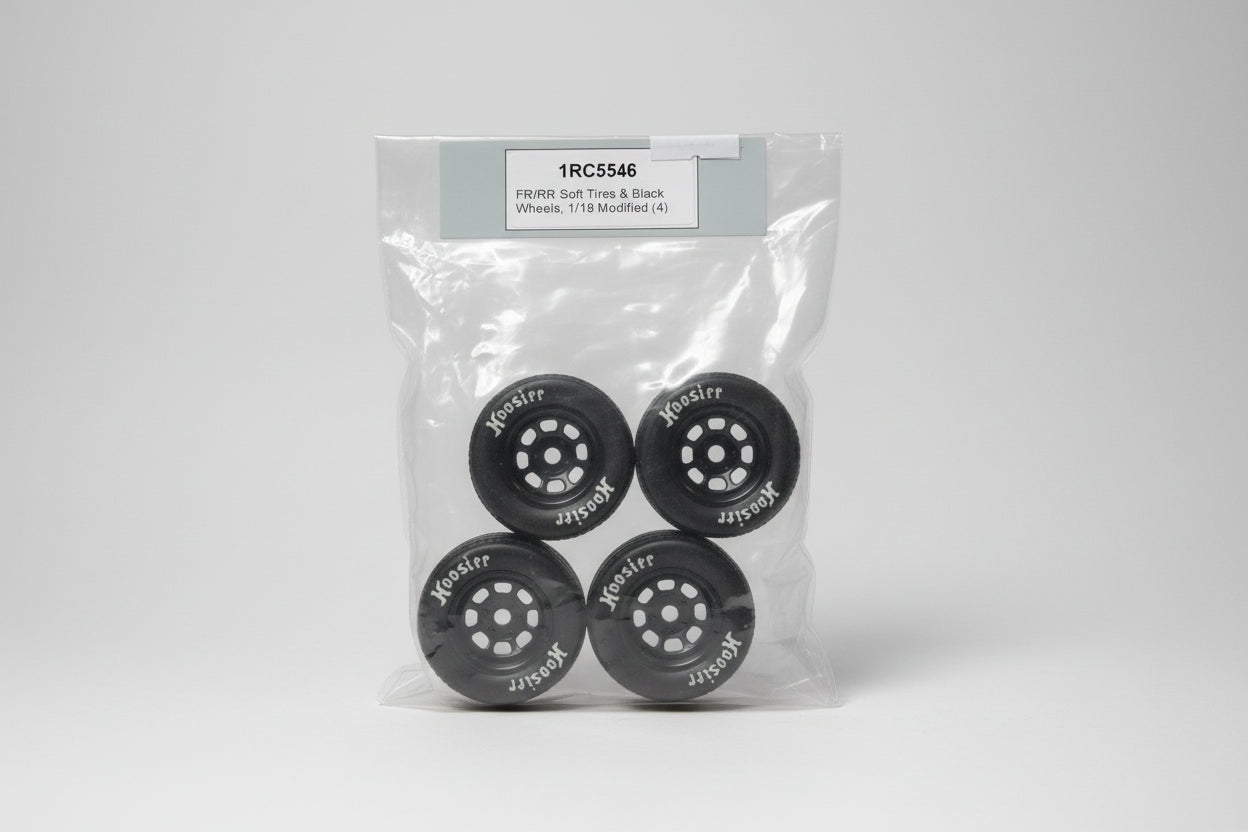 Fr/Rr soft tires & black wheels 5546