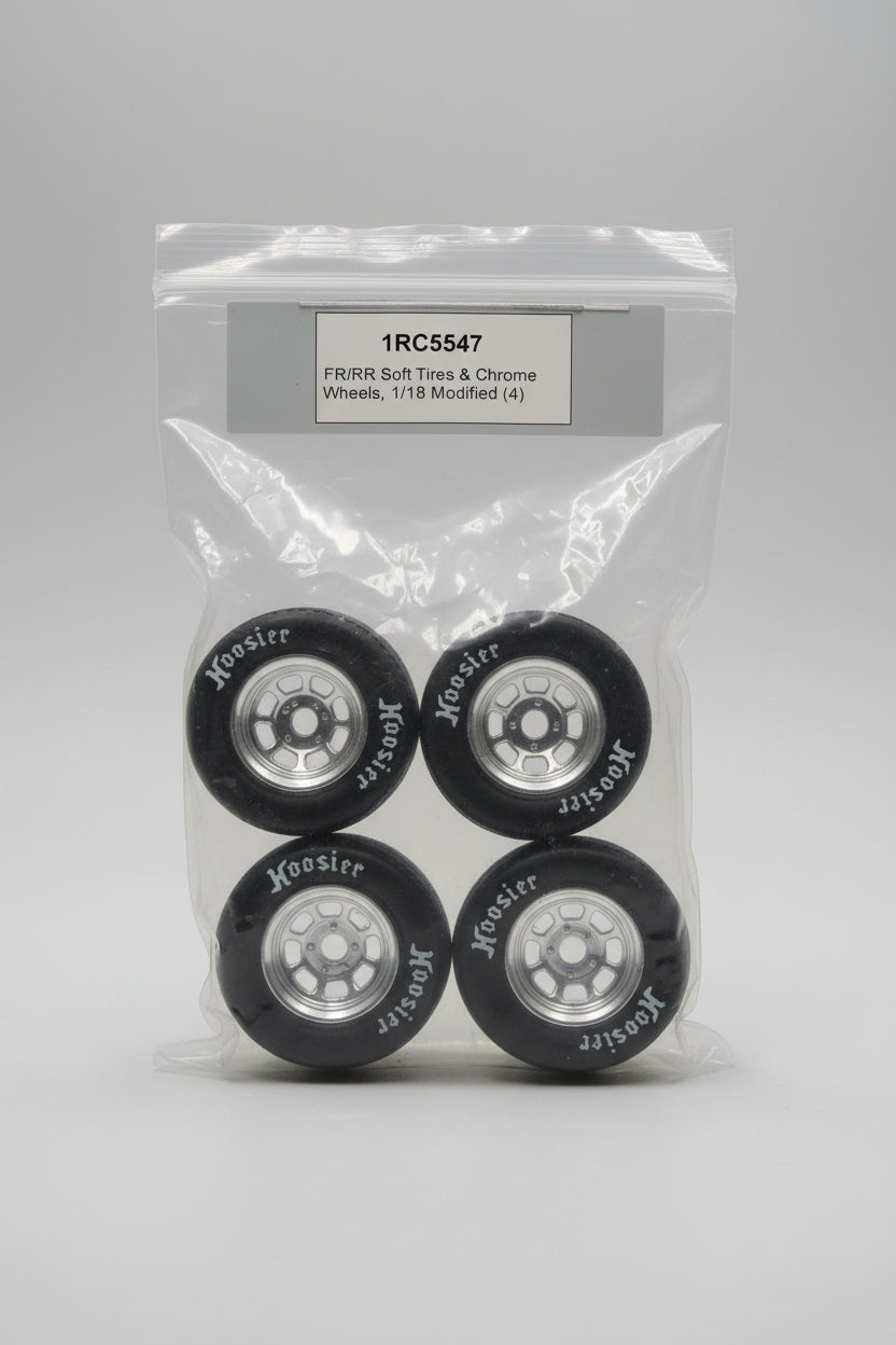 Fr/Rr soft tires & chrome  wheels 5547