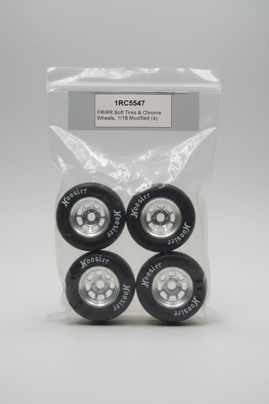 Fr/Rr soft tires & chrome  wheels 5547