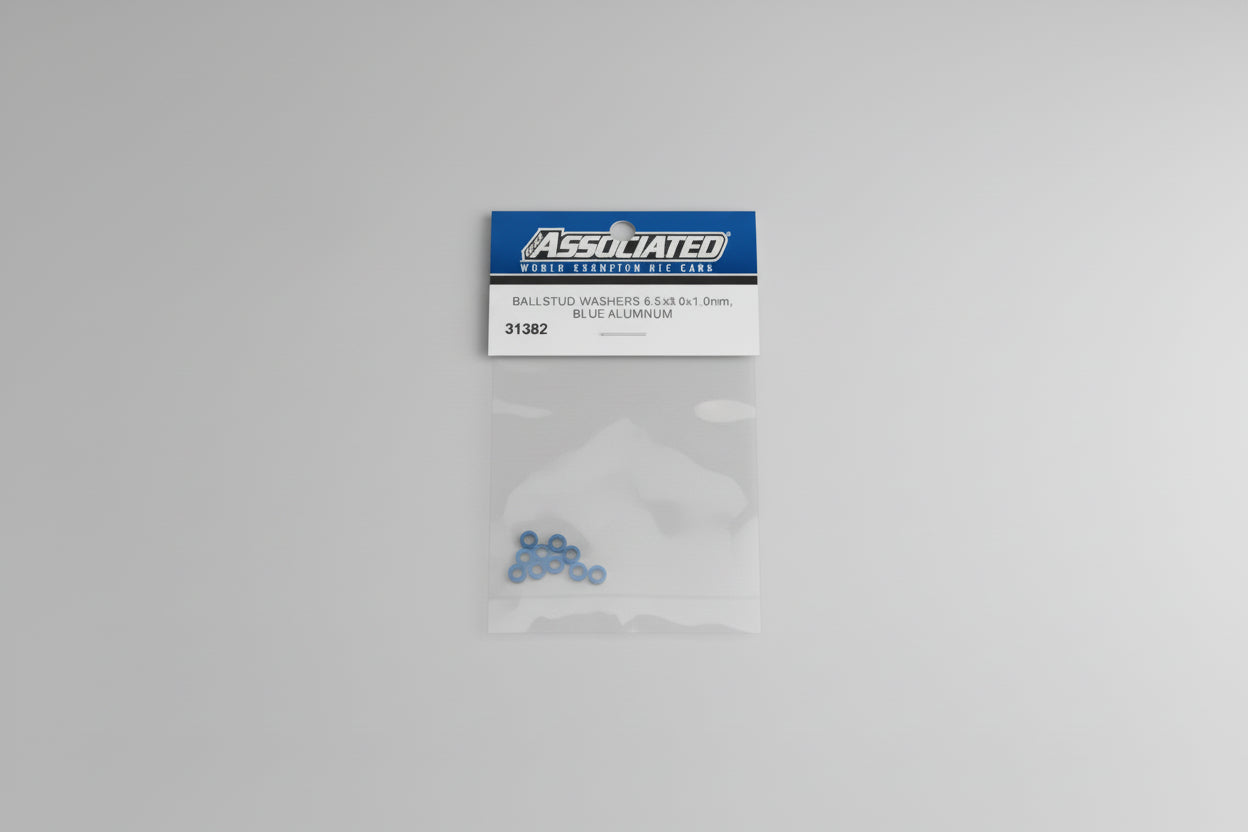 Ballstud washers aluminum blue