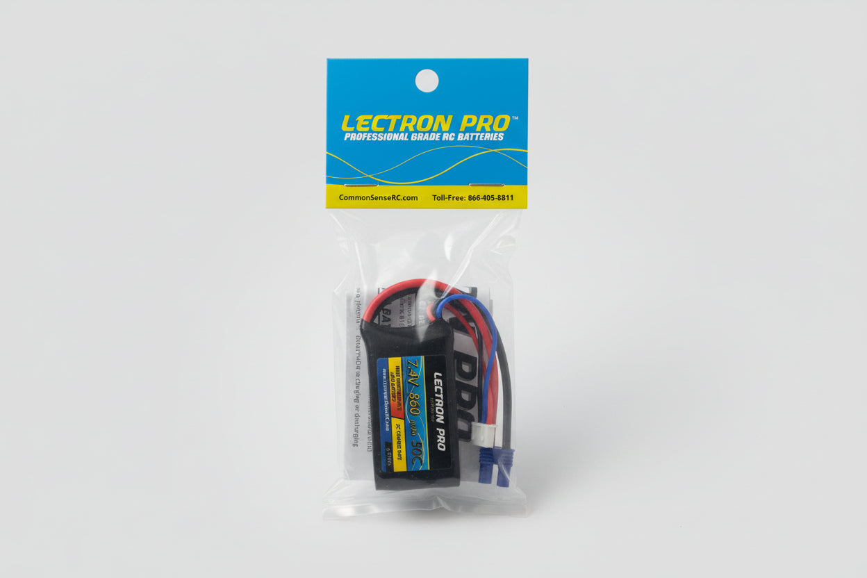 Battery lipo 2s 7.4v 860mah 50c ec2 connector