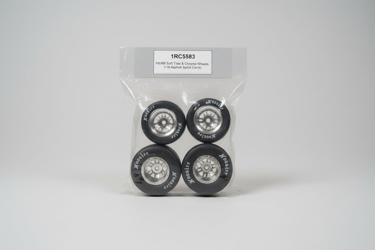 Fr/Rr soft tires & chrome wheels 5583
