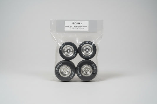 Fr/Rr soft tires & chrome wheels 5583