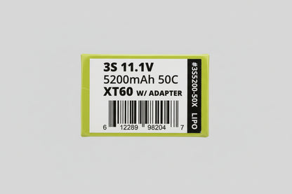 Battery 3s 11.1v 5200mah 50c xt60 w/ adapter lipo