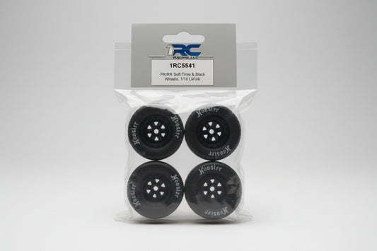 Fr/Rr soft tires & blk wheels 5541