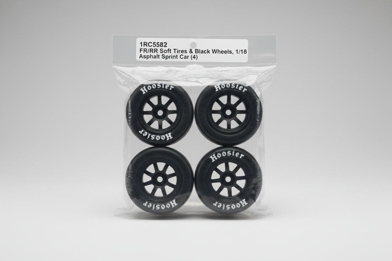 Fr/Rr soft tires & black wheels 5582