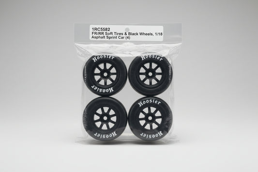 Fr/Rr soft tires & black wheels 5582