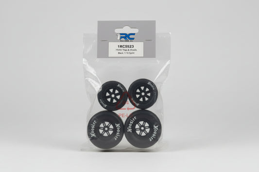 Fr/Rr tires & wheels black 5523